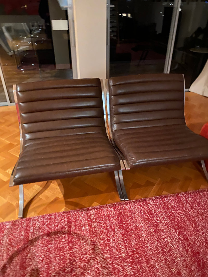 Italian Vintage Leather Lounge Seat