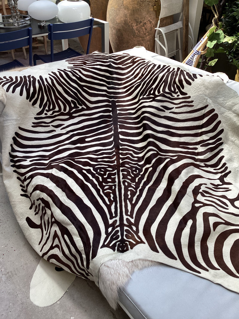 Zebra Cowhide Rug