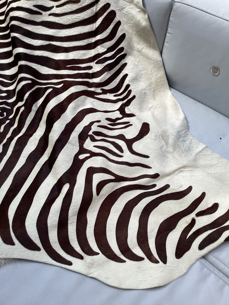 Zebra Cowhide Rug
