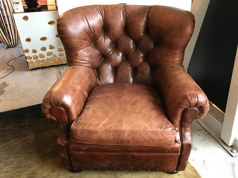 Ralph Lauren 'Writer's' Armchair and Ottoman