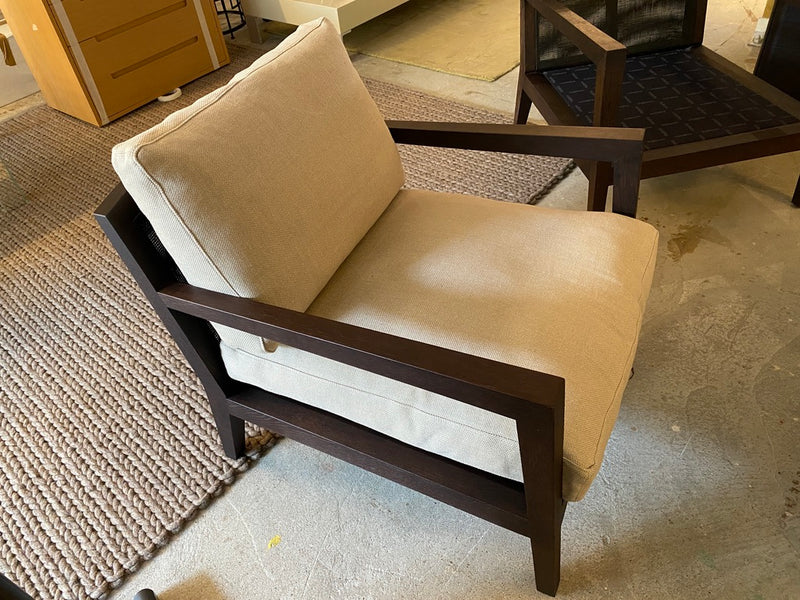 Poliform 'Camilla' Armchair with Wooden Frame