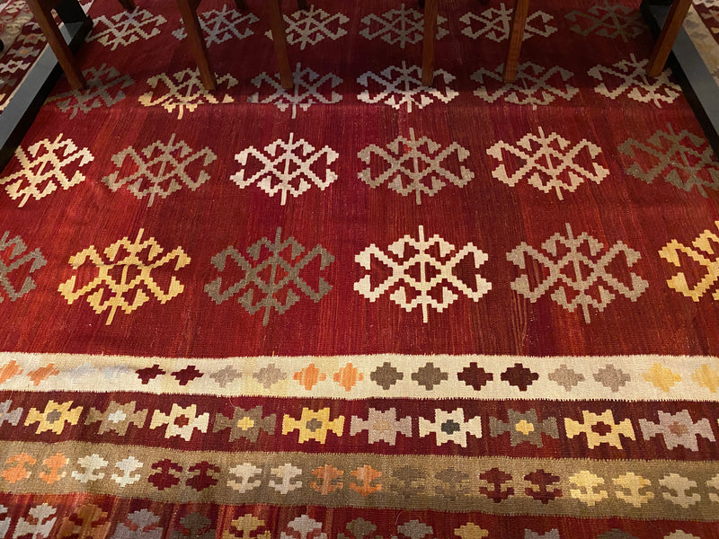 Vintage Iranian Kilim Woollen Rug