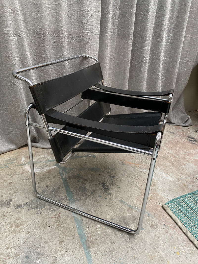 Pair of Marcel Breuer 'Wassily' Chairs by Gavina, Italy