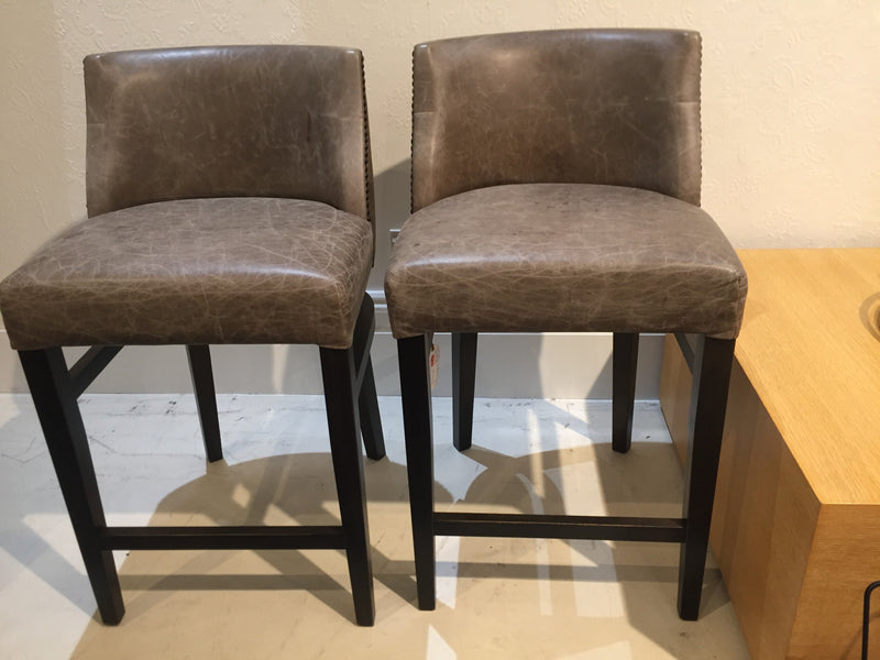 Trenzseater Leather Bar Stool with Studded detail