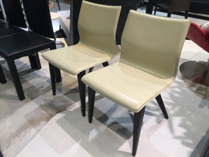 Leather Chair with X-Back Detail