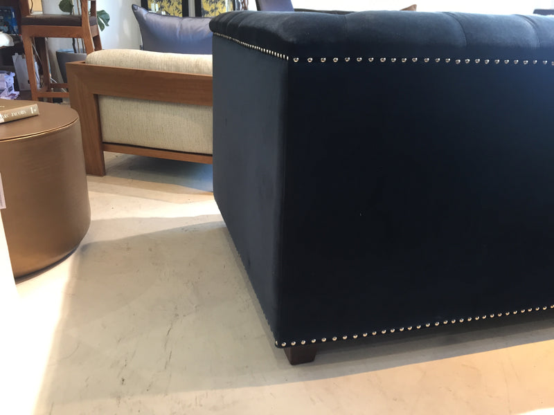 Living Edge Buttoned and Studded Velvet Sofa