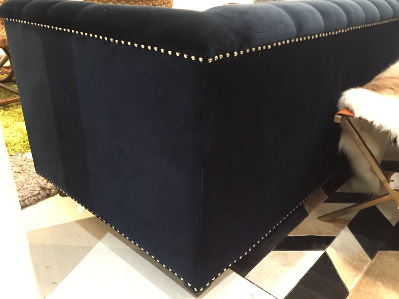 Living Edge Buttoned and Studded Velvet Sofa