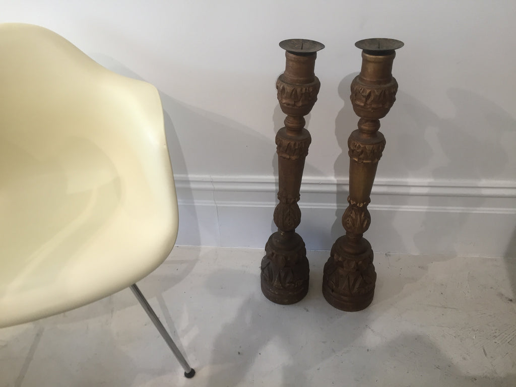 Antique Tall Candlesticks
