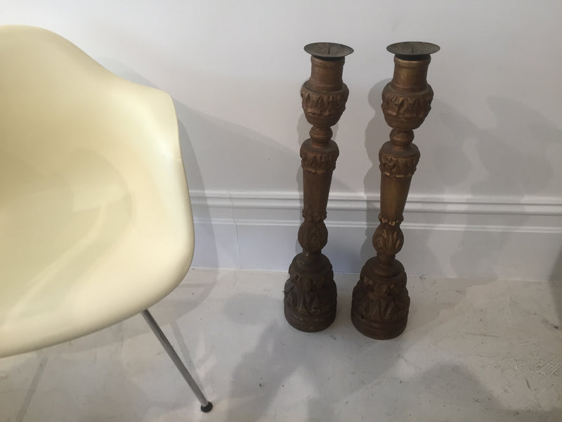 Antique Tall Candlesticks