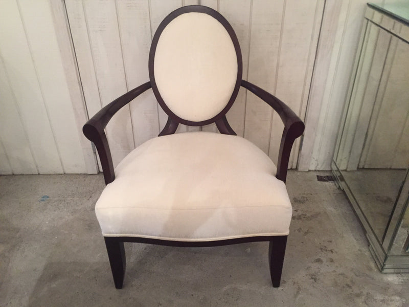 Baker Oval X-Back Armchair by Barbara Barry