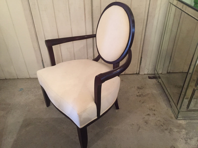 Baker Oval X-Back Armchair by Barbara Barry