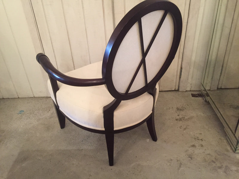 Baker Oval X-Back Armchair by Barbara Barry