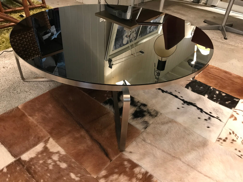 Black Glass Low Coffee Table