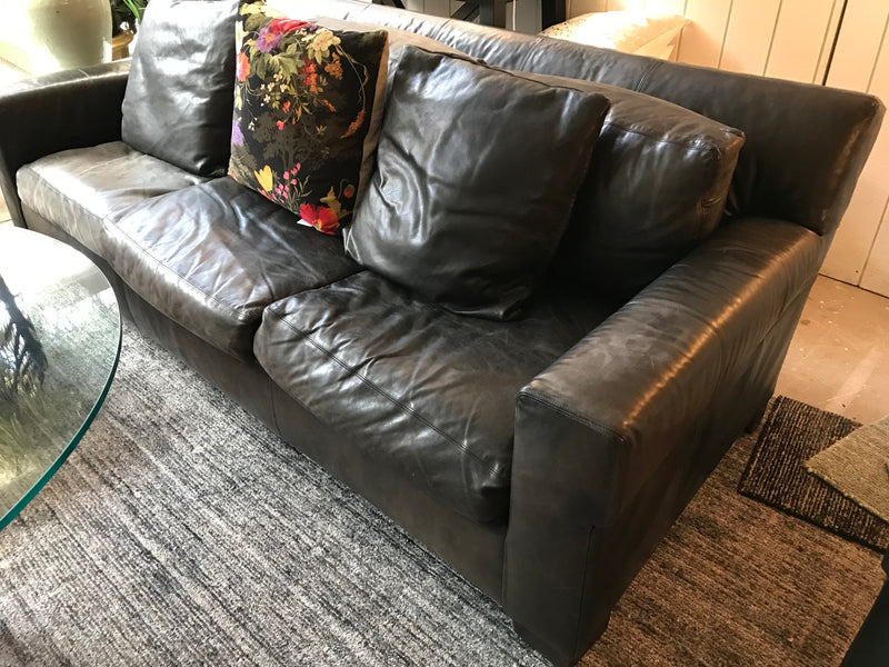 Ralph Lauren Leather Club Sofa by Henredon