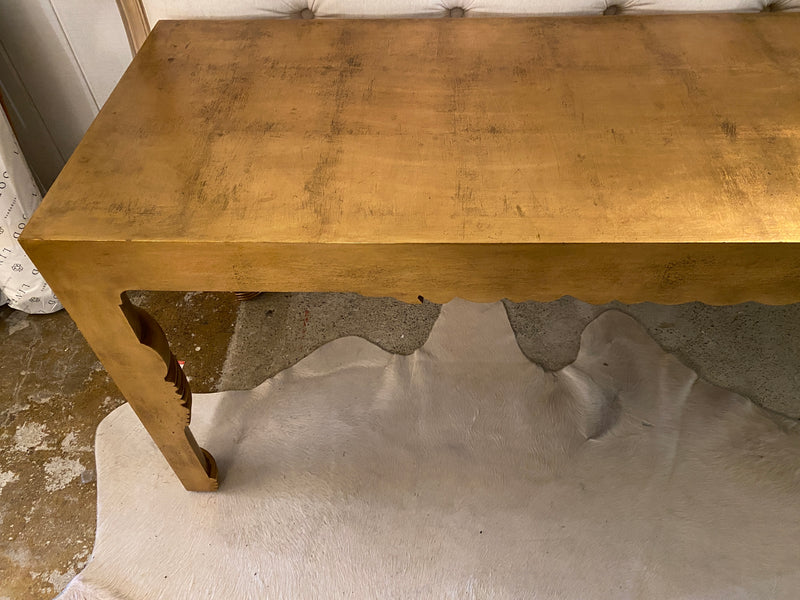 Gold Leaf 'Consola Korona' Occasional Table by La Galeria