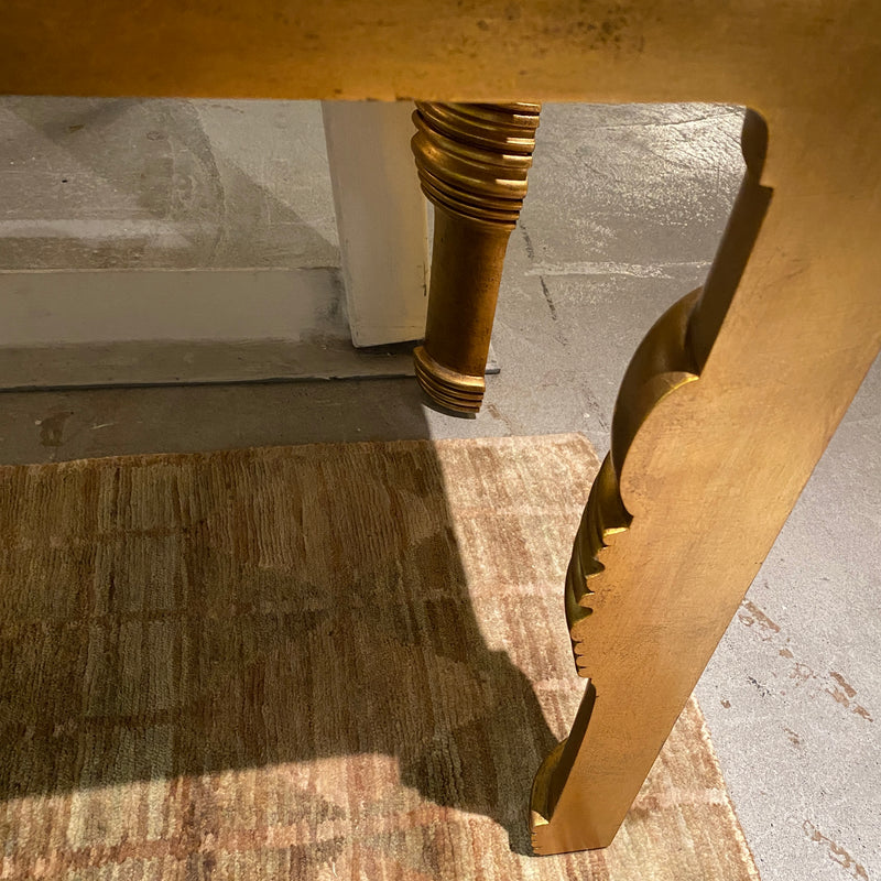 Gold Leaf 'Consola Korona' Occasional Table by La Galeria