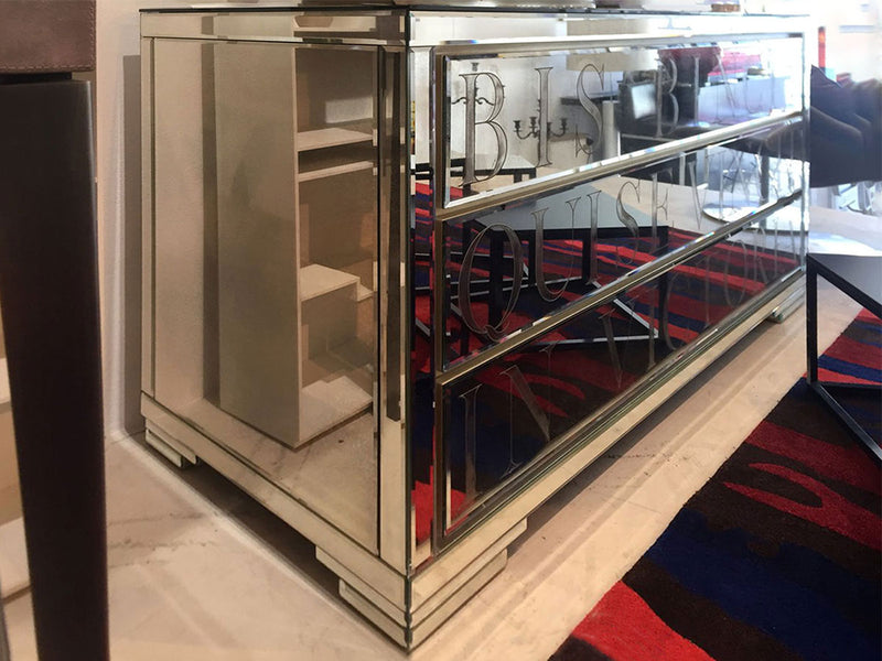 Arte Veneziana 'Tour Eiffel' Antiqued Mirror Cabinet