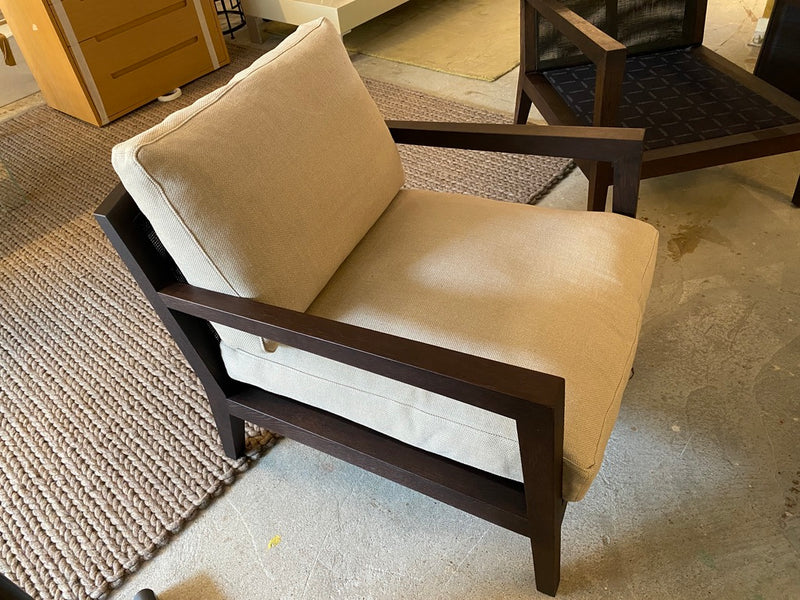 Poliform 'Camilla' Armchair with Wooden Frame