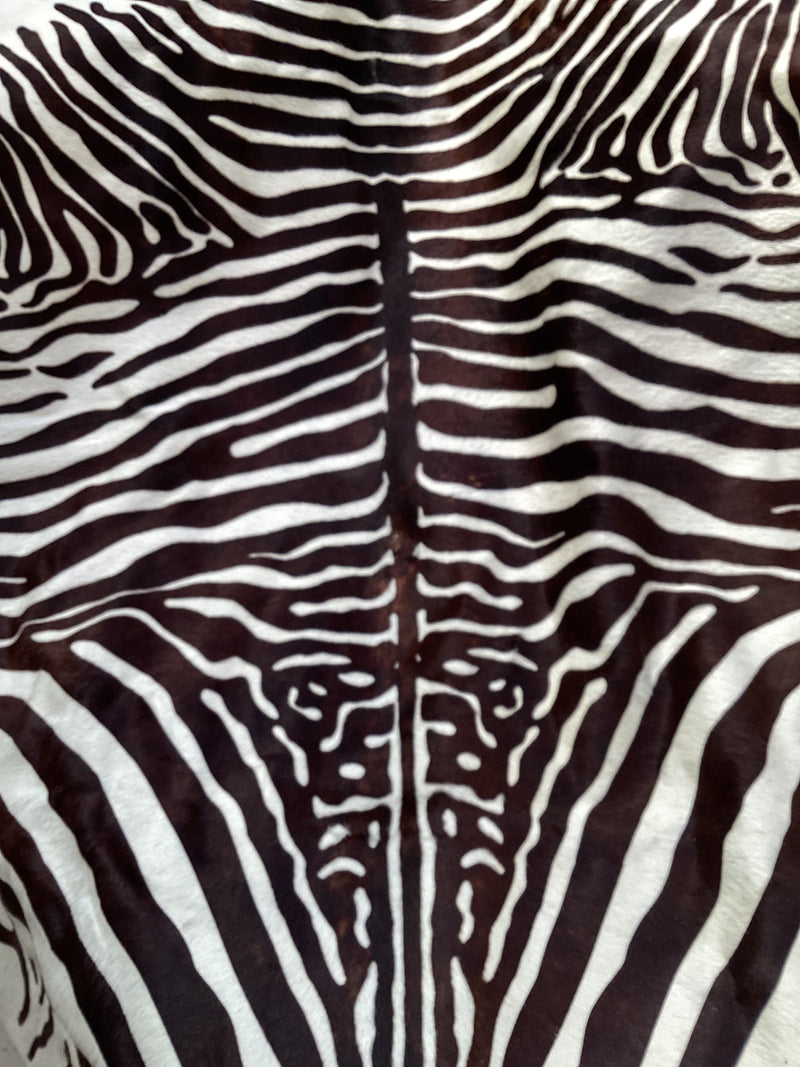 Zebra Cowhide Rug