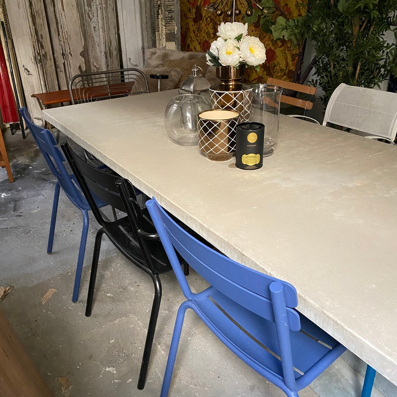 Concrete Top Tuscan-Style Dining Table