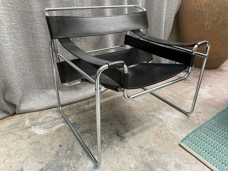 Pair of Marcel Breuer 'Wassily' Chairs by Gavina, Italy