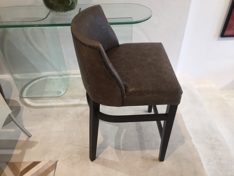 Trenzseater Leather Bar Stool with Studded detail
