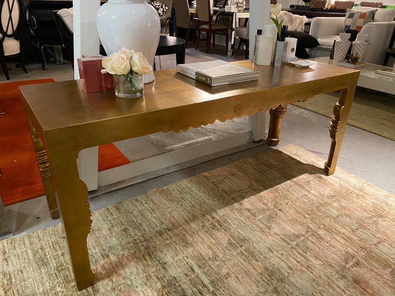 Gold Leaf 'Consola Korona' Occasional Table by La Galeria